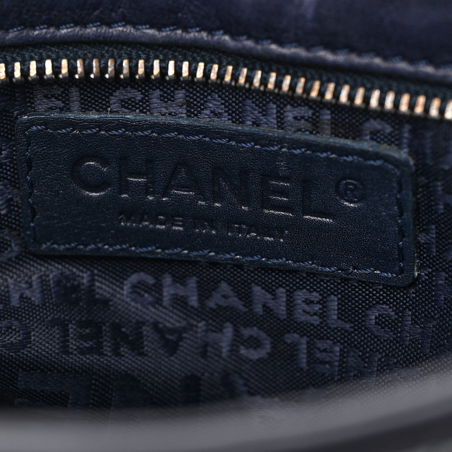 Chanel Lambskin Lax Pochette Navy 6 of 9