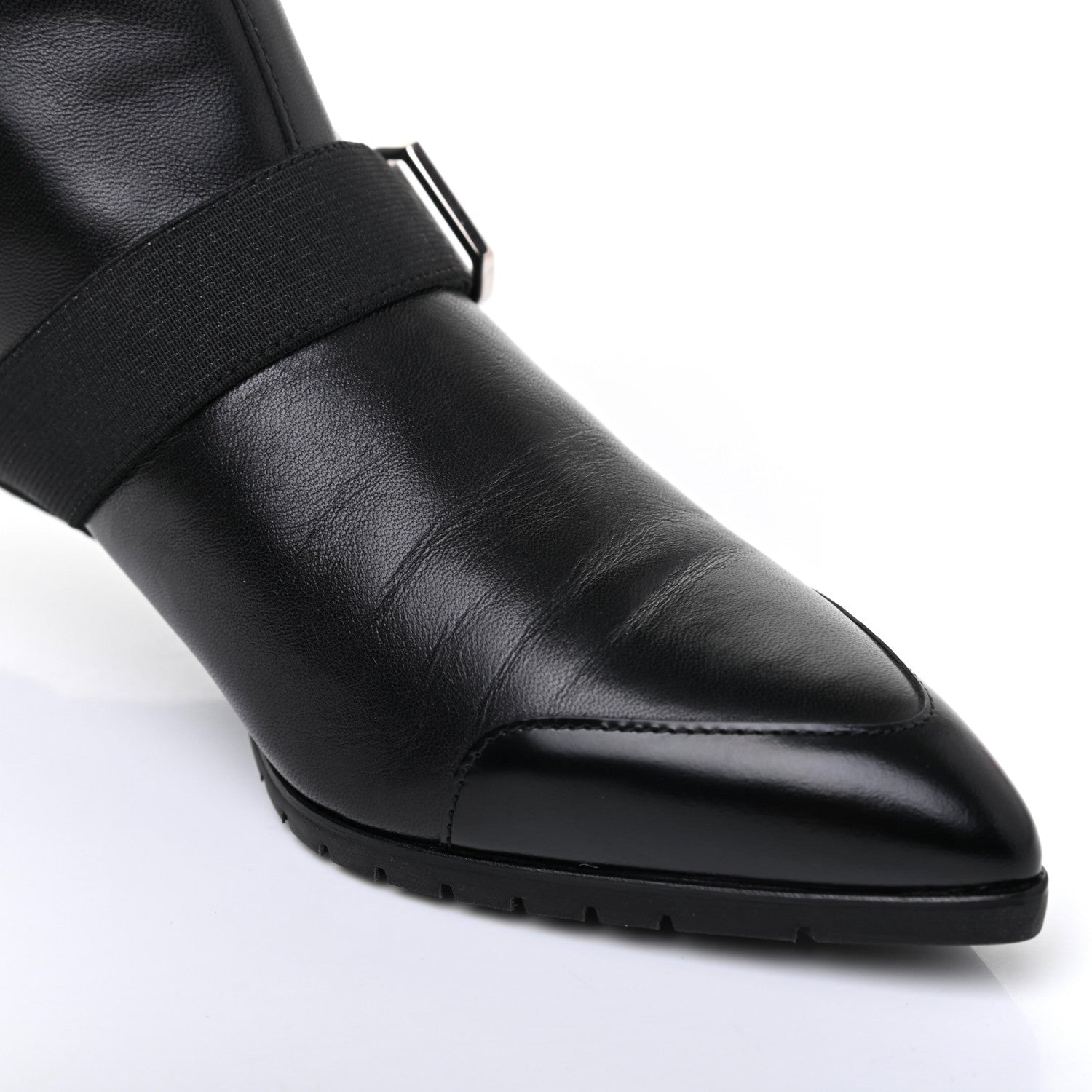 Hermes Tuscan Calfskin Technical Canvas Shocky Ankle Boots 38 Black 9 of 10