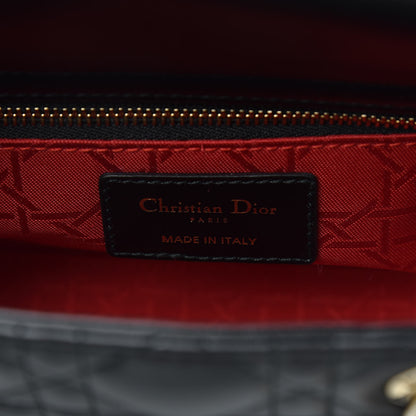 Christian Dior Lambskin Cannage Small Lucky Badges My Lady Dior Black 6 of 12