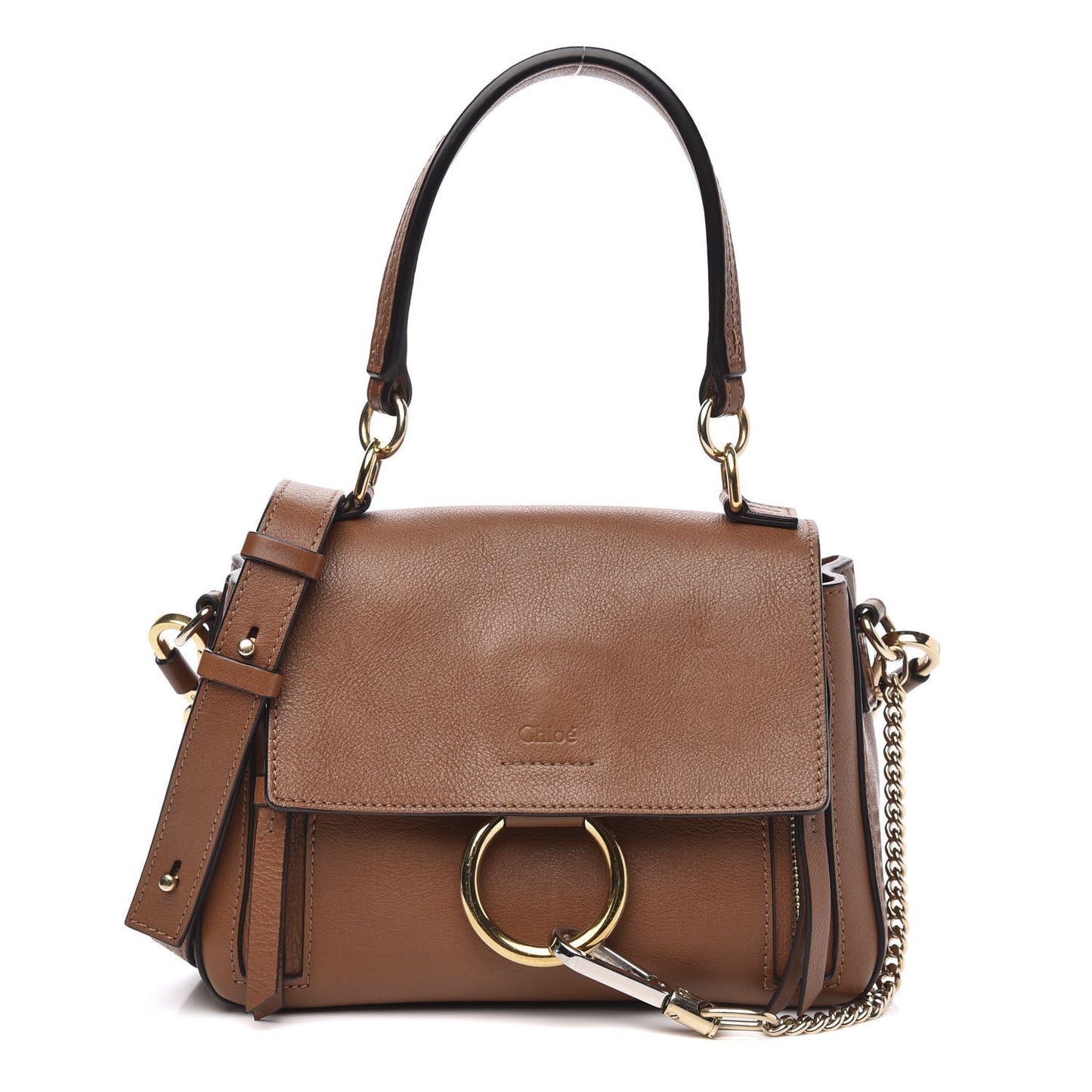 Calfskin Mini Faye Day Shoulder Bag Tan