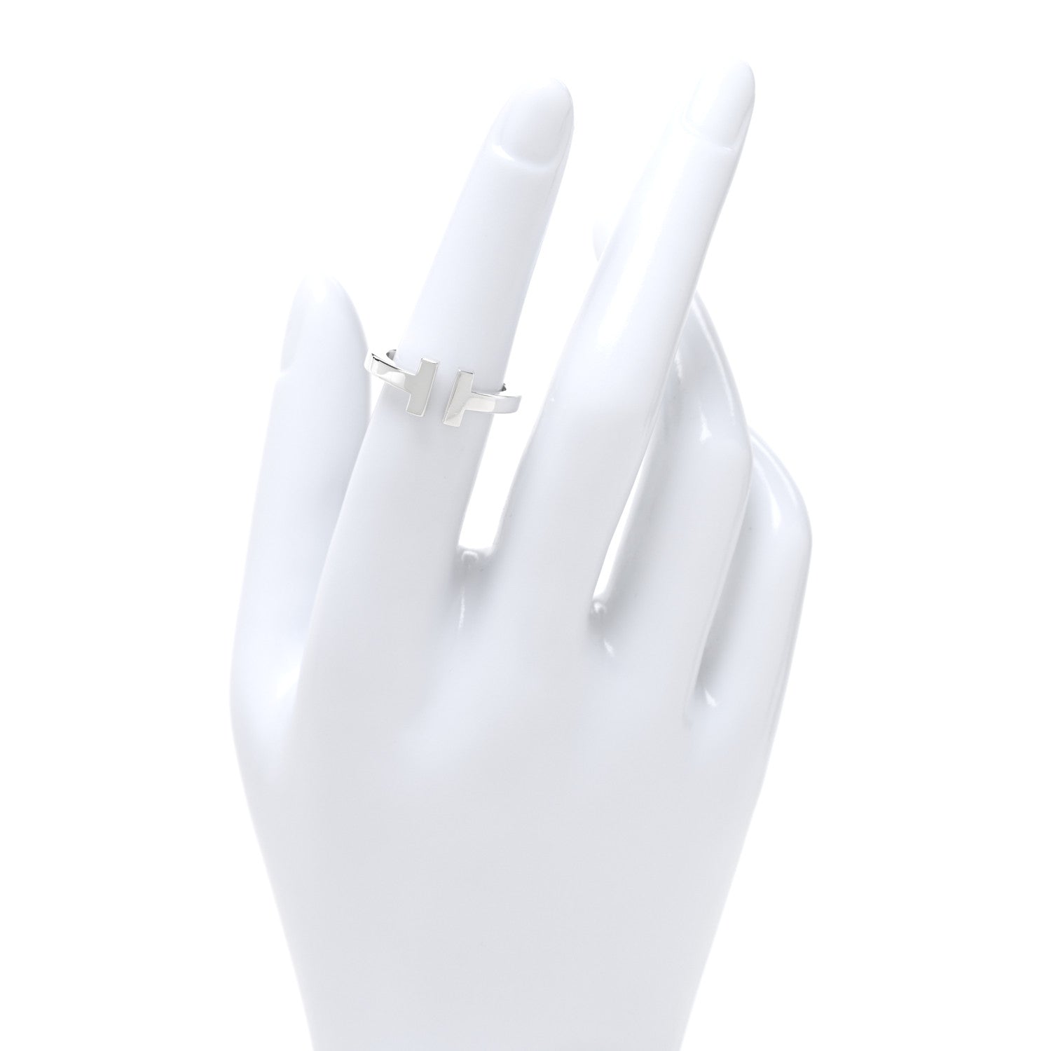 Tiffany Sterling Silver T Square Ring 52 6 2 of 4