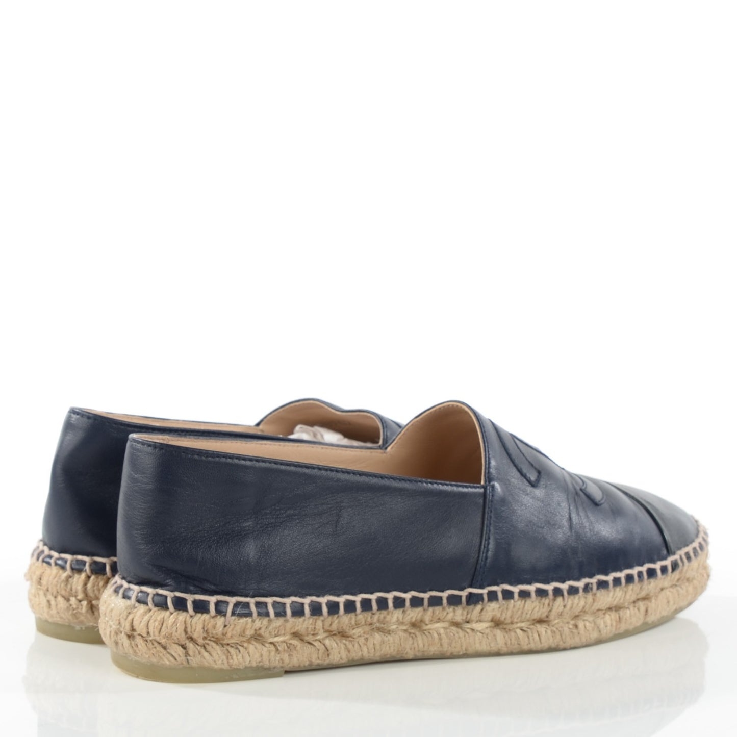 Lambskin CC Espadrilles 38 Navy Black