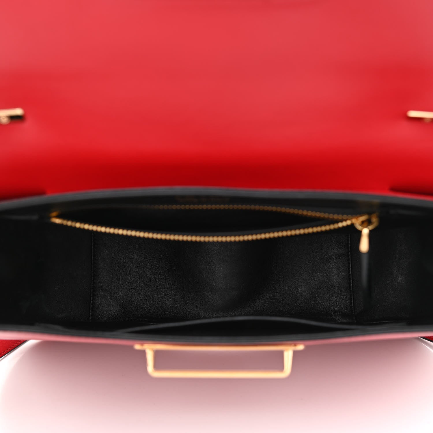 Prada Saffiano Lux Large Sidonie Top Handle Bag Fuoco 5 of 11