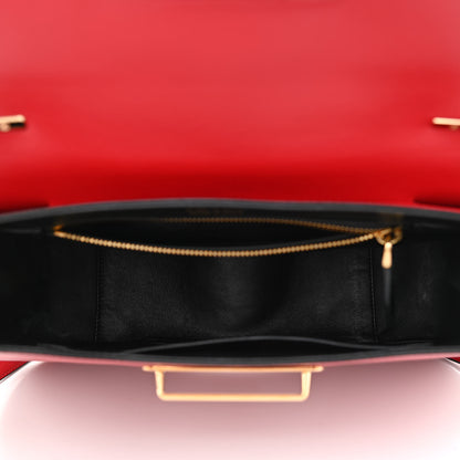 Prada Saffiano Lux Large Sidonie Top Handle Bag Fuoco 5 of 11