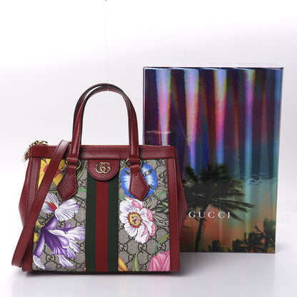 Gucci GG Supreme Monogram Flora Web Small Ophidia Tote Bag Red 12 of 12