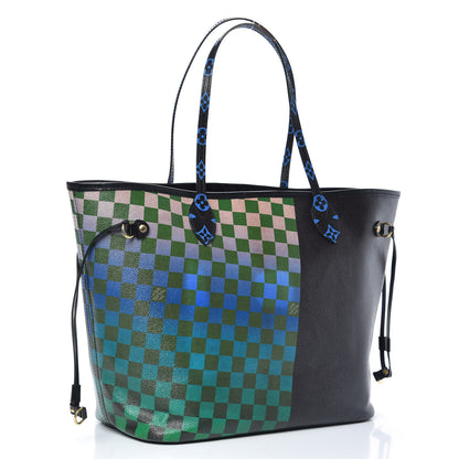 Louis Vuitton Damier Race Neverfull MM Black Rouge 3 of 9