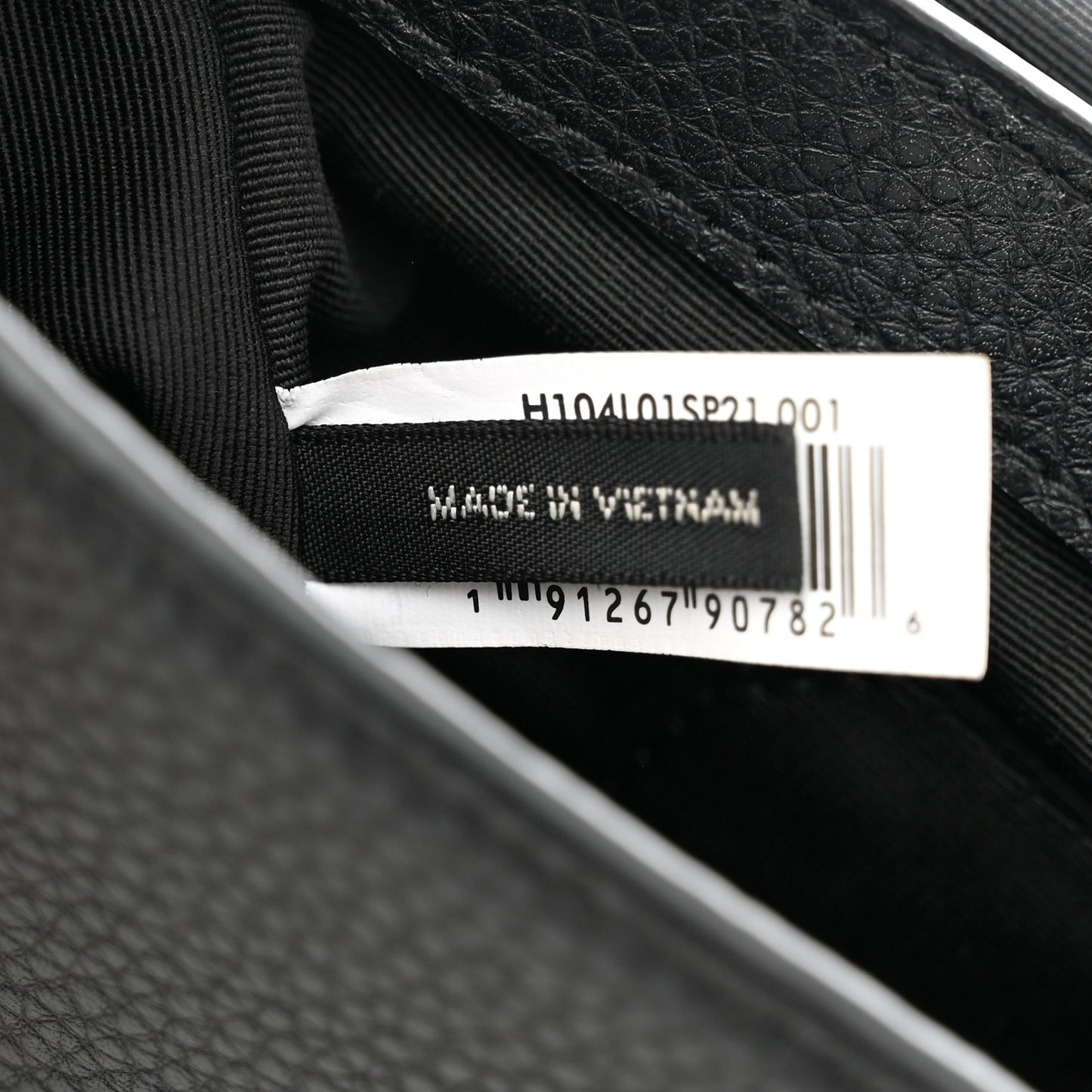 Pebbled Calfskin Crossbody Bag Black