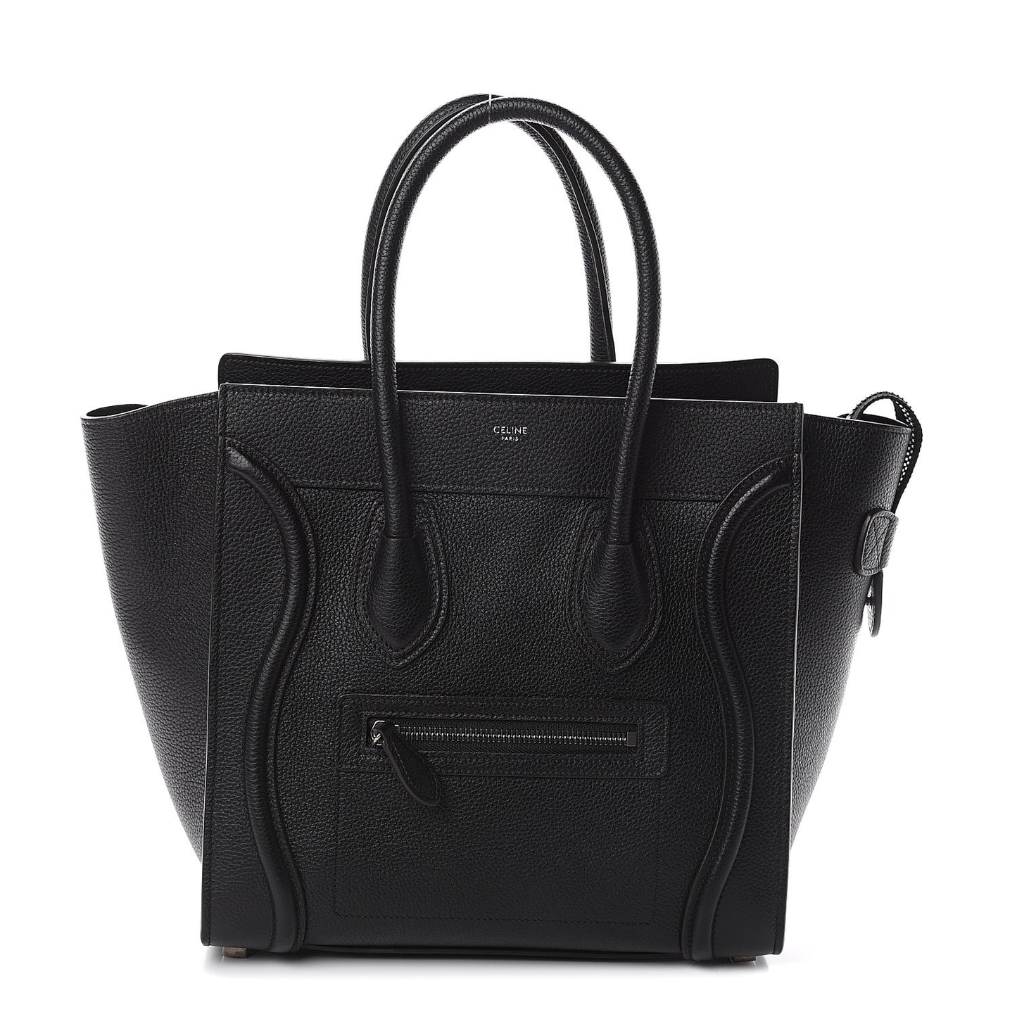 Drummed Calfskin Micro Luggage Black