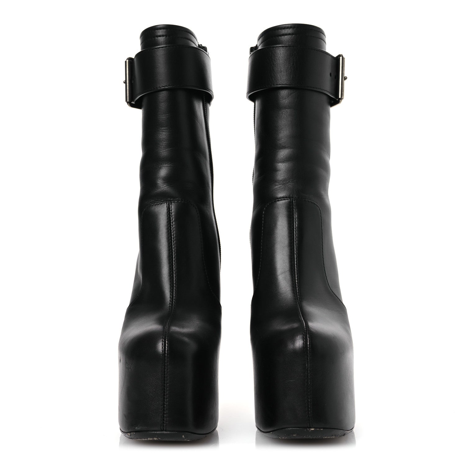 Saint Laurent Calfskin Mina 95 Boots 38 Black 3 of 13