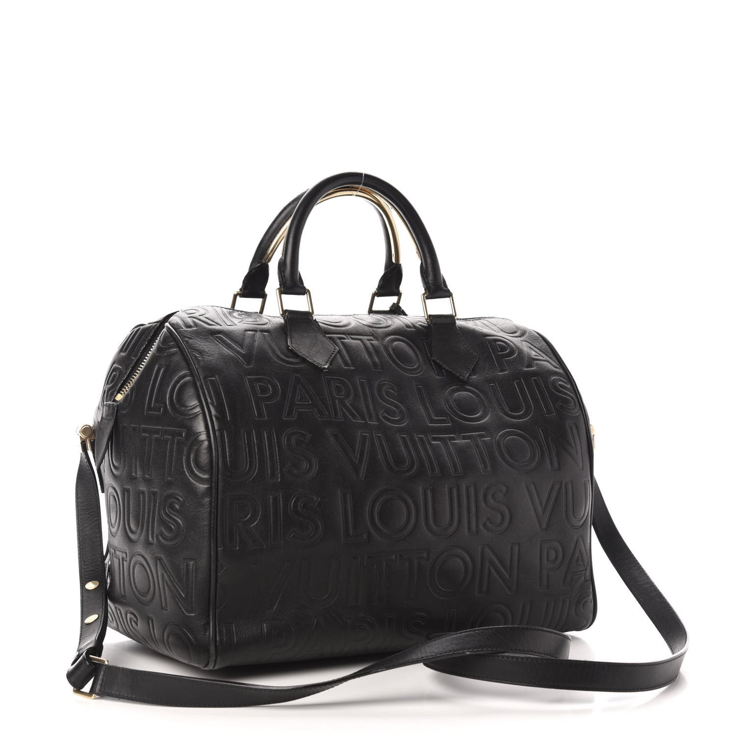 Calfskin Embossed Speedy Cube 30 Black
