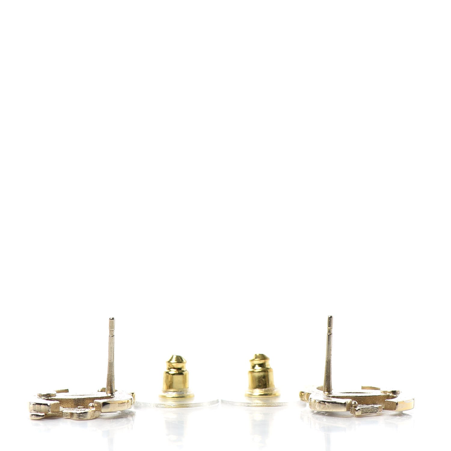Chanel Crystal CC Forever Earrings Gold 3 of 4