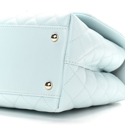 Chanel Caviar Quilted Small Coco Handle Flap Light Blue 9 of 9