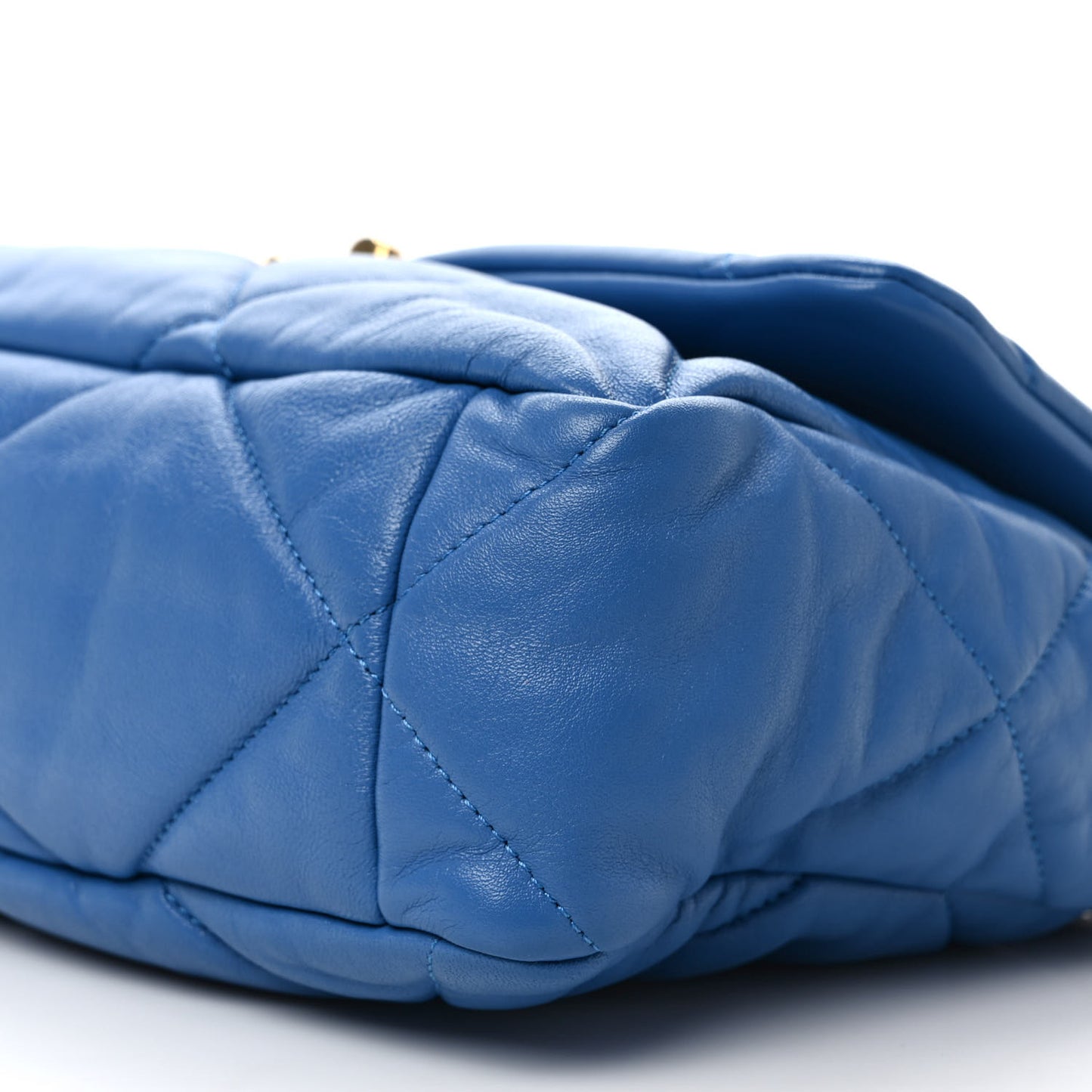 Lambskin Quilted Large Chanel 19 Flap Blue