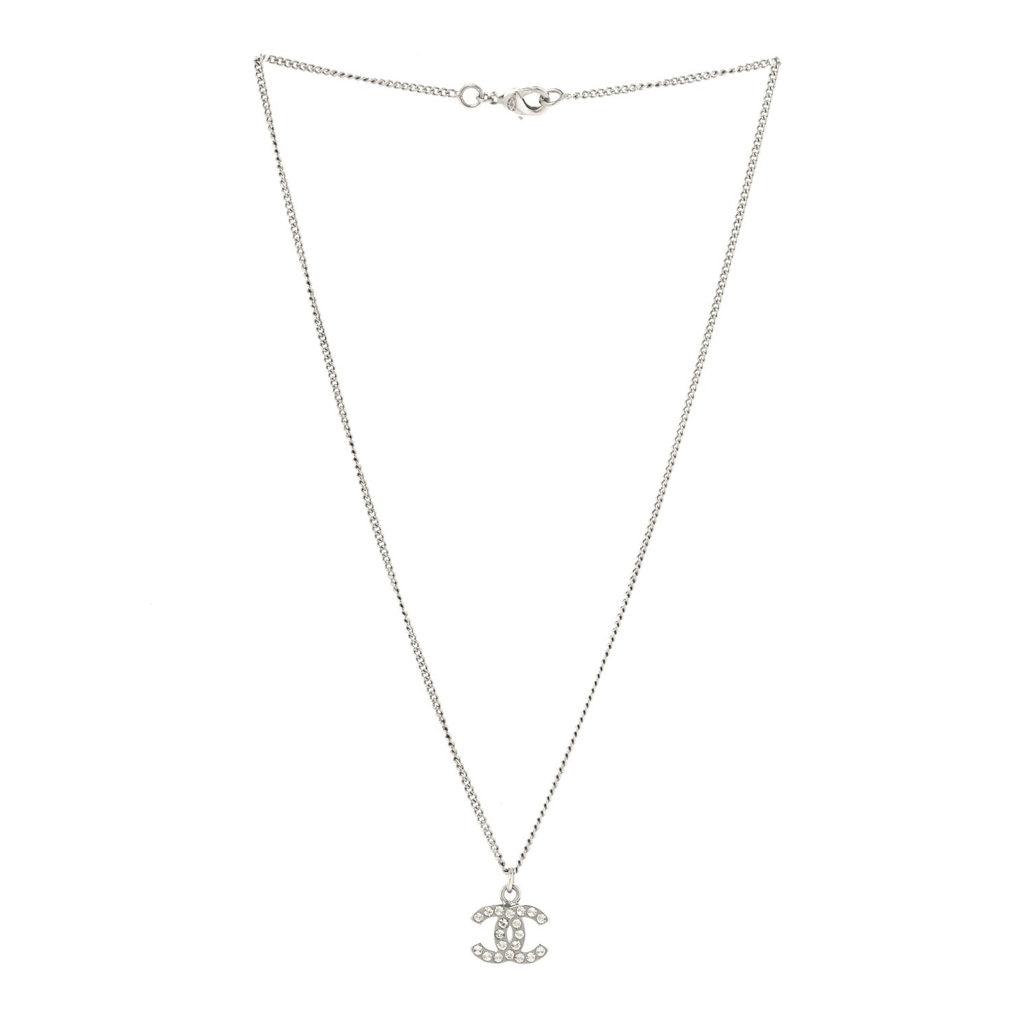 Crystal Timeless CC Necklace Silver