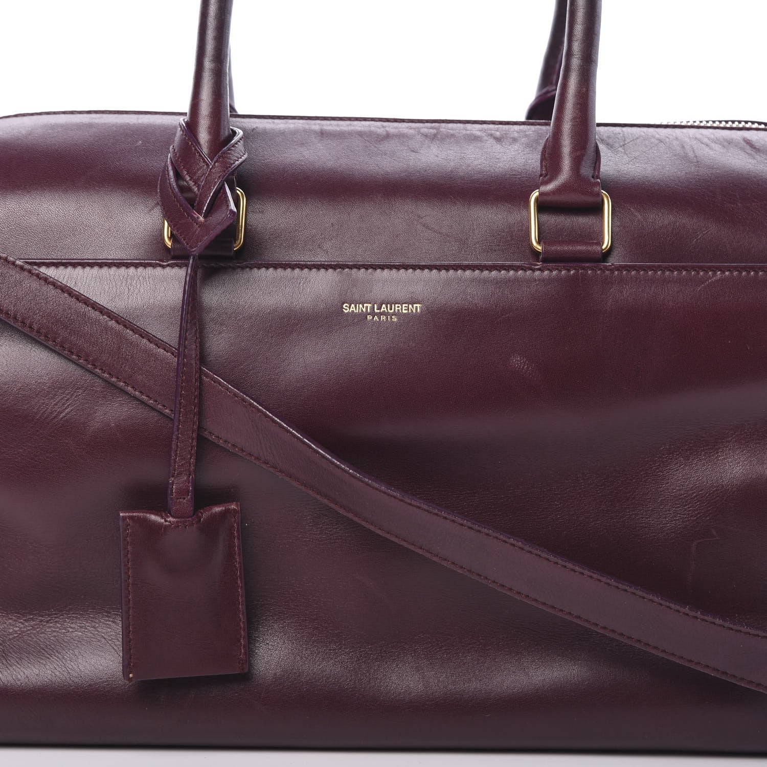 Saint Laurent Calfskin Classic Duffle 6 Amarena 7 of 21
