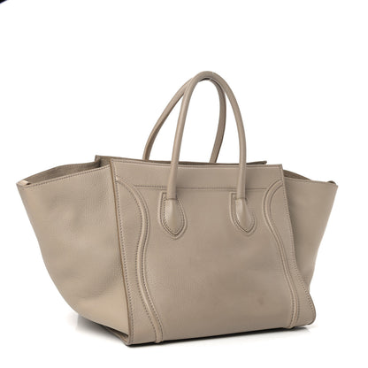 Celine Supple Calfskin Medium Phantom Luggage Beige 3 of 11
