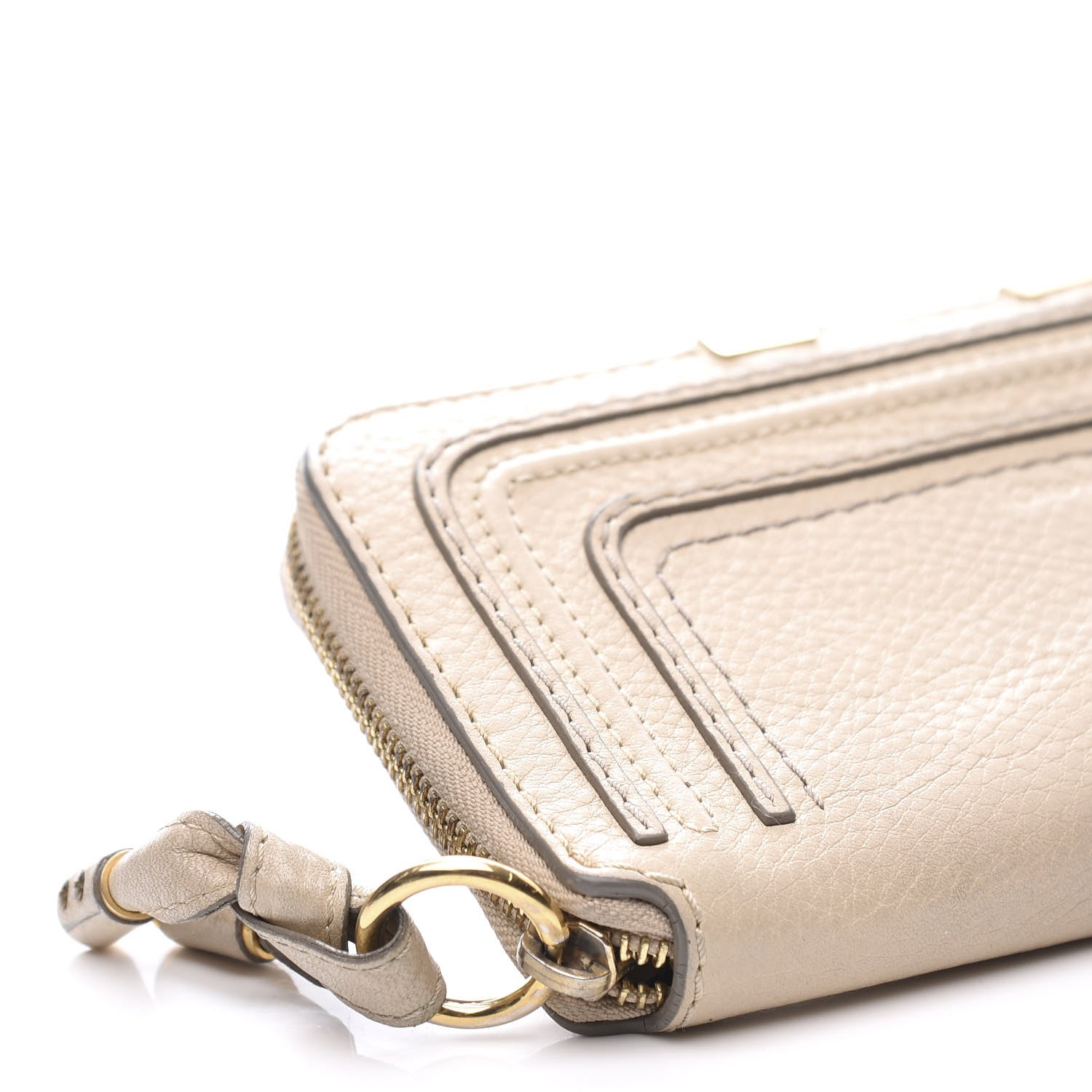 Chloe Calfskin Marcie Long Zip Around Wallet Abstract White 6 of 8