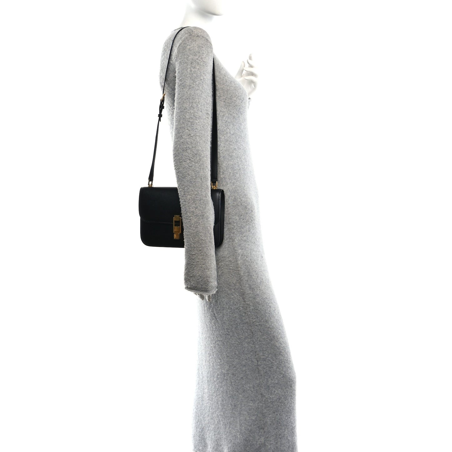 Smooth Calfskin Carre Satchel Black