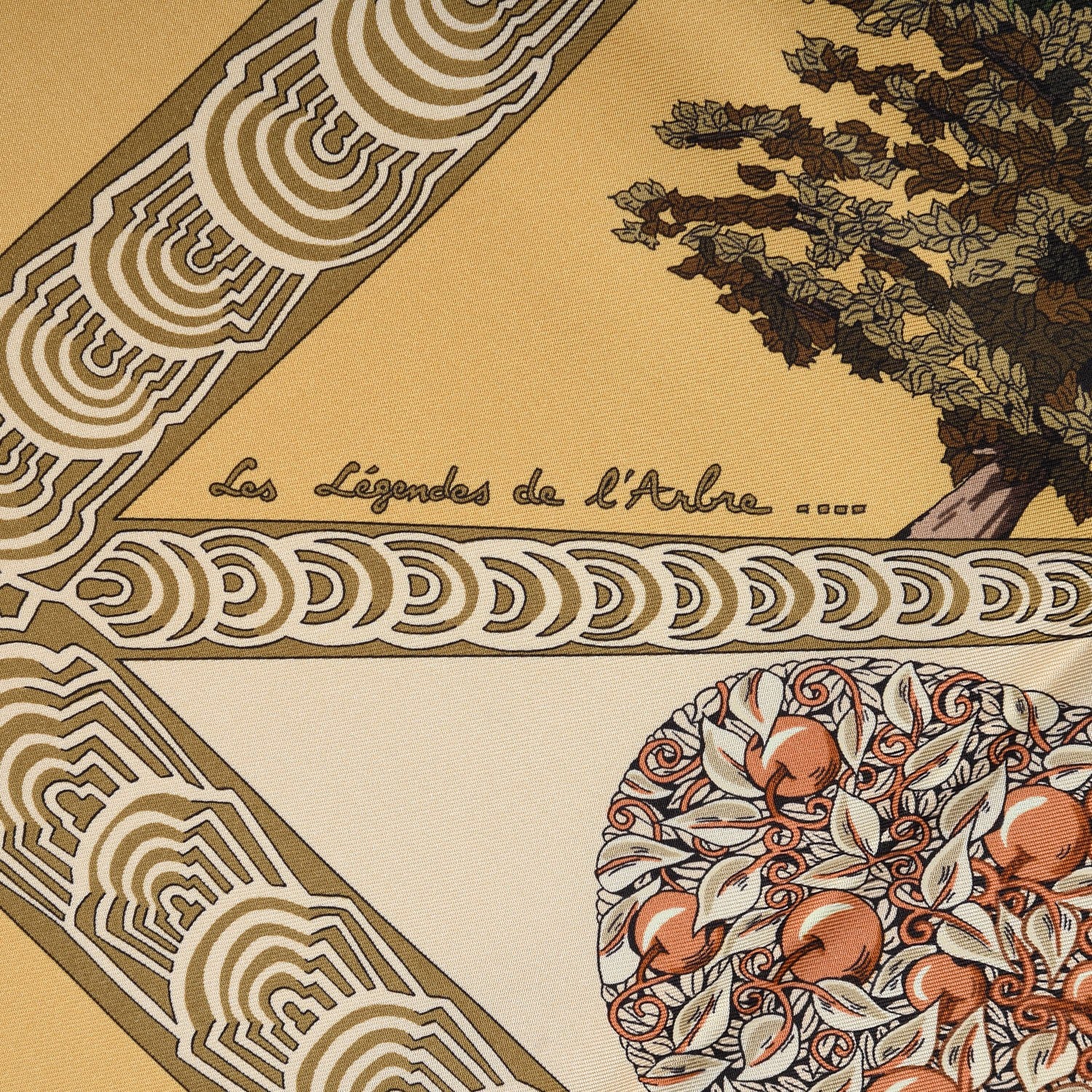 Hermes Silk Les Legendes de l'Arbre Scarf 90 3 of 9