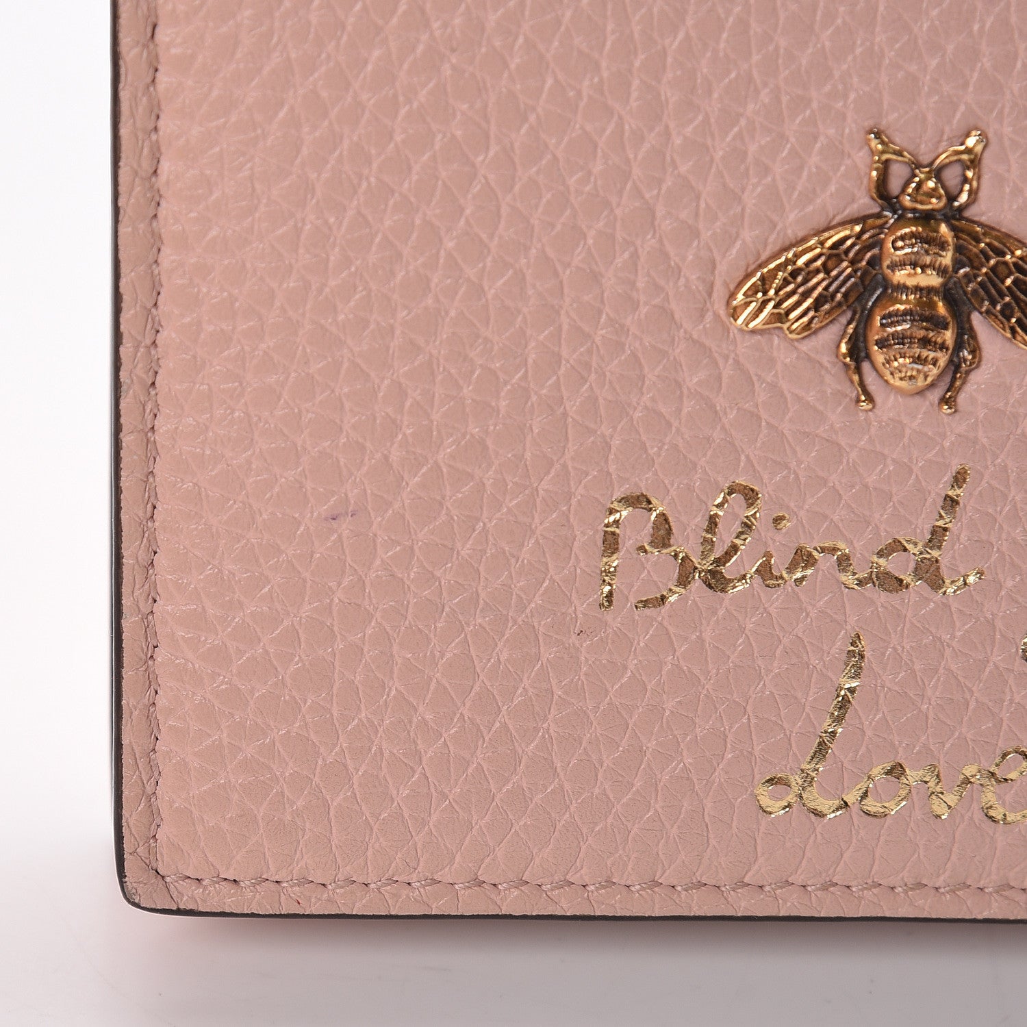 Gucci Cellarius Calfskin Blind for Love Animalier Card Case Perfect Pink 9 of 12