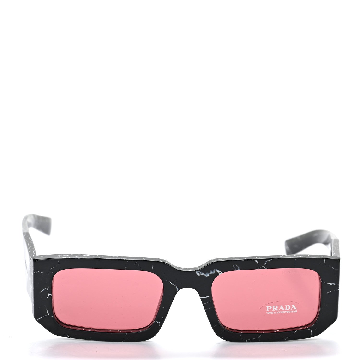 Prada Acetate Symbole Sunglasses SPR 06Y Black Scarlet 2 of 6