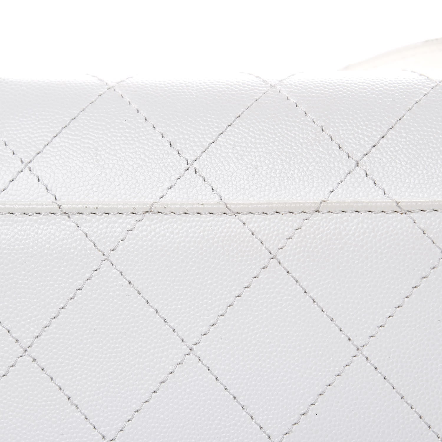 Chanel Caviar Stitched Flap Shoulder Bag White 11 of 14