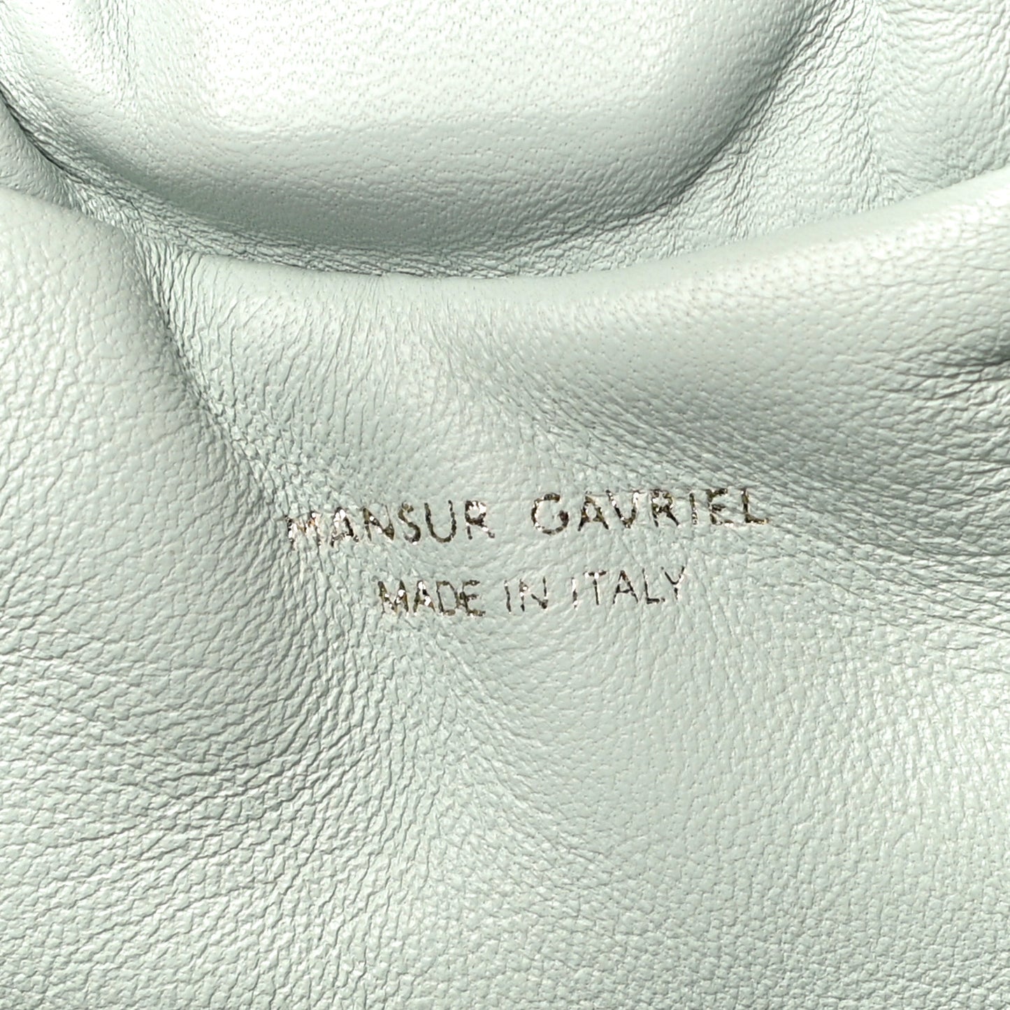 Lambskin Mini Cloud Clutch Seafoam