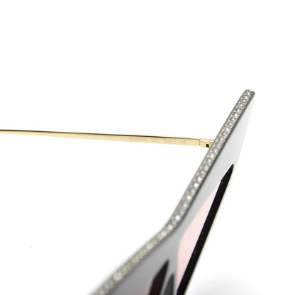 Gucci Acetate Crystal Geometric Sunglasses GG0430S Black 6 of 7