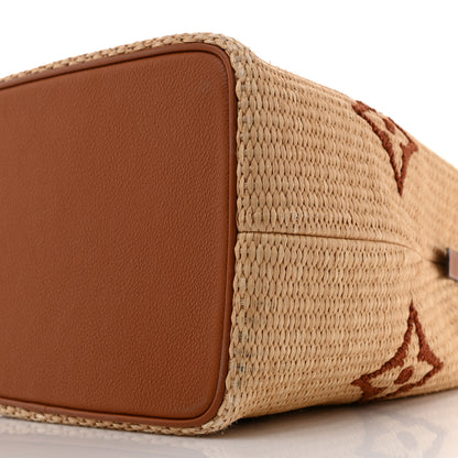 Louis Vuitton Raffia Calfskin Monogram Neonoe MM Tan 9 of 12