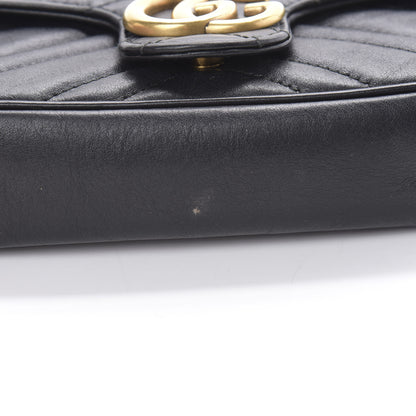 Gucci Calfskin Matelasse Super Mini GG Marmont Shoulder Bag Black 14 of 15