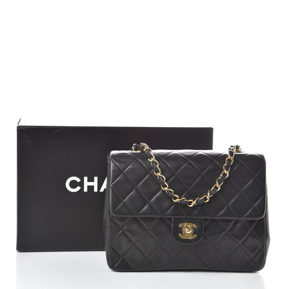 Chanel Lambskin Quilted Mini Square Flap Black 10 of 10