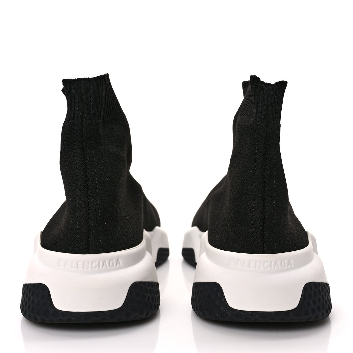 Neoprene Knit Womens Speed Sneakers 36 Black White