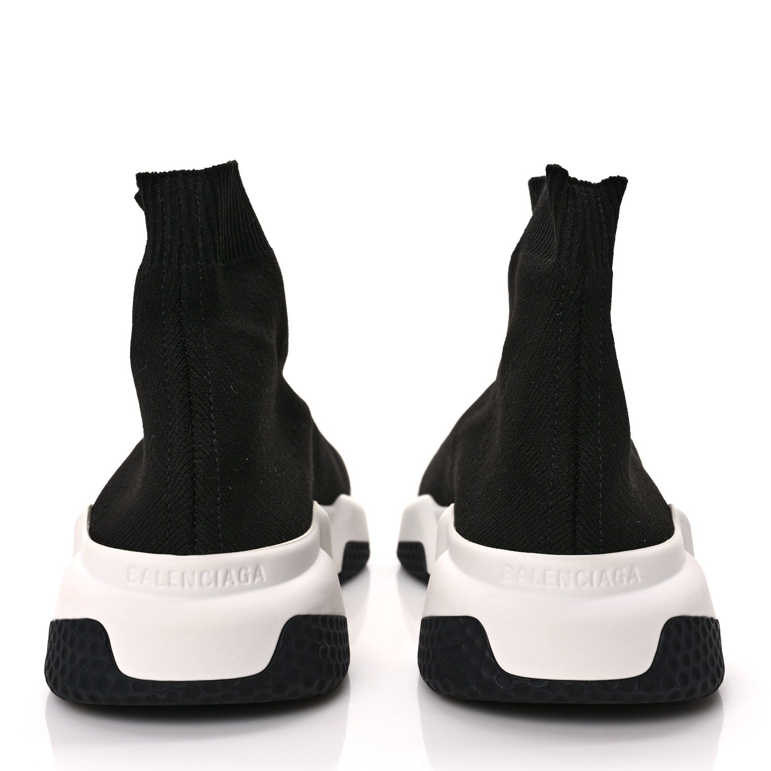 Balenciaga Neoprene Knit Womens Speed Sneakers 36 Black White 5 of 9