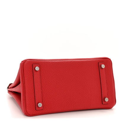 Hermes Togo Verso Birkin 25 Rouge Casaque Rouge H 4 of 13