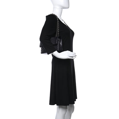 Chanel Caviar Chevron Quilted Small Double Flap Navy Blue 2 of 9