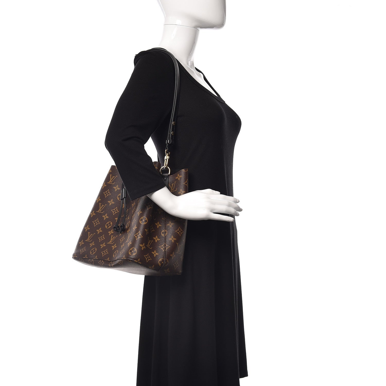 Louis Vuitton Monogram Neonoe MM Black 2 of 10