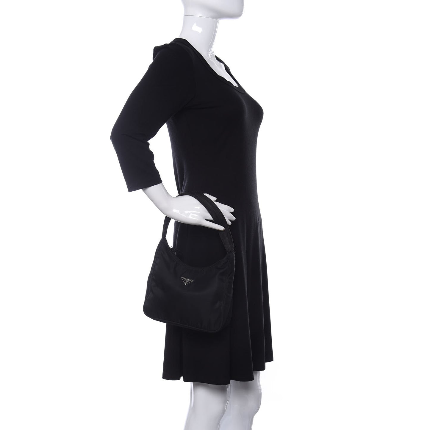 Tessuto Nylon Sport Shoulder Bag Black