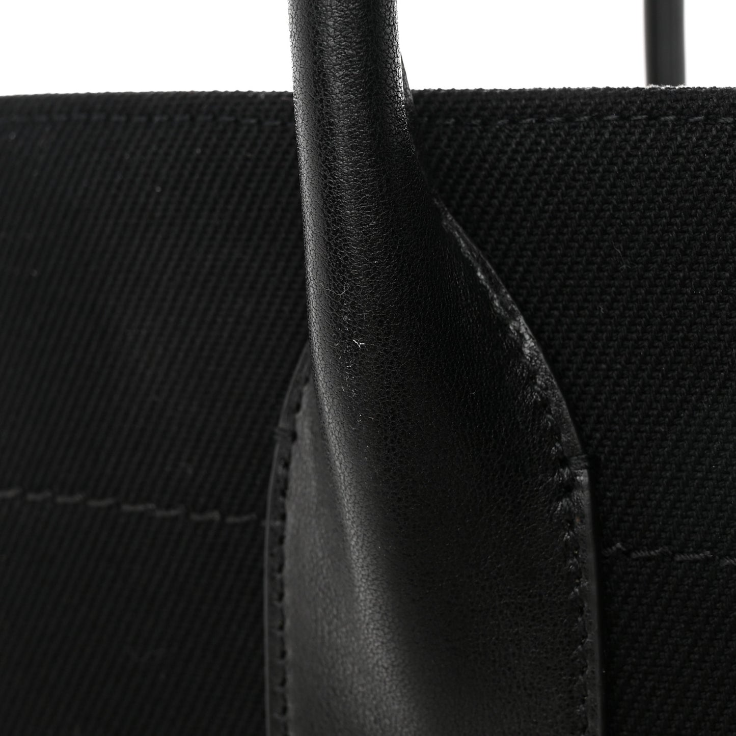 Linen Calfskin Rive Gauche Tote Black