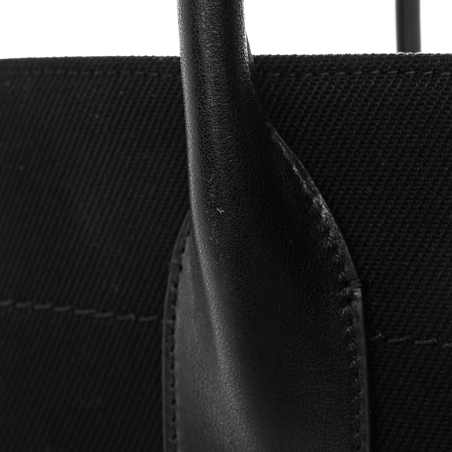 Saint Laurent Linen Calfskin Rive Gauche Tote Black 14 of 15