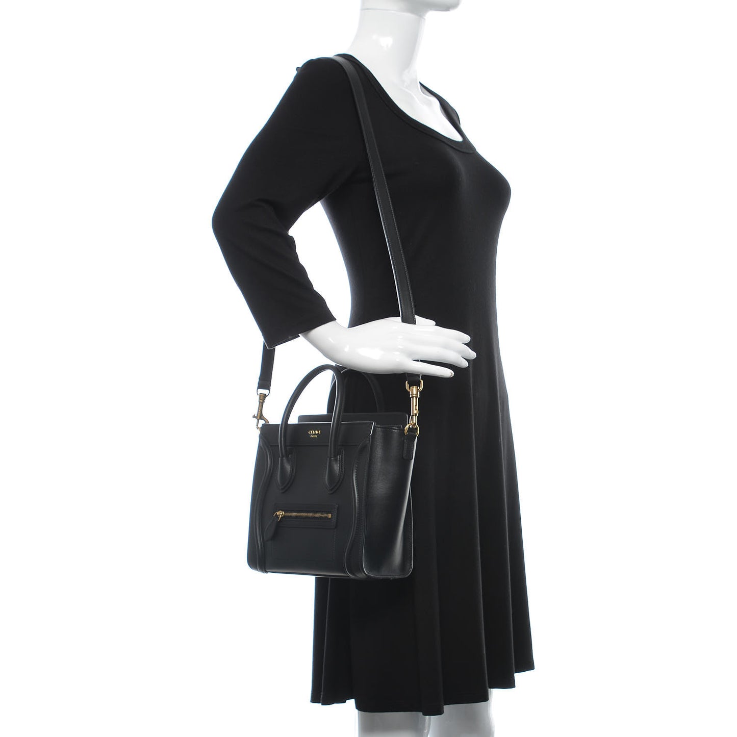 Smooth Calfskin Nano Luggage Black