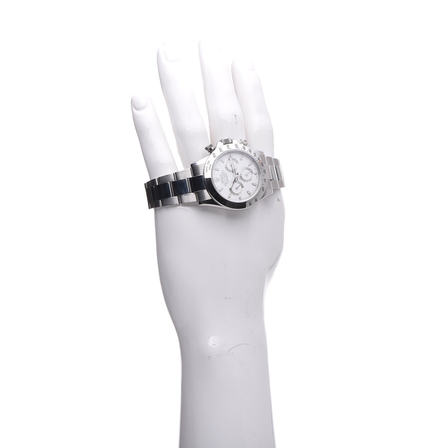 Rolex Stainless Steel 40mm Oyster Perpetual Cosmograph Daytona Watch White 116520 2 of 8