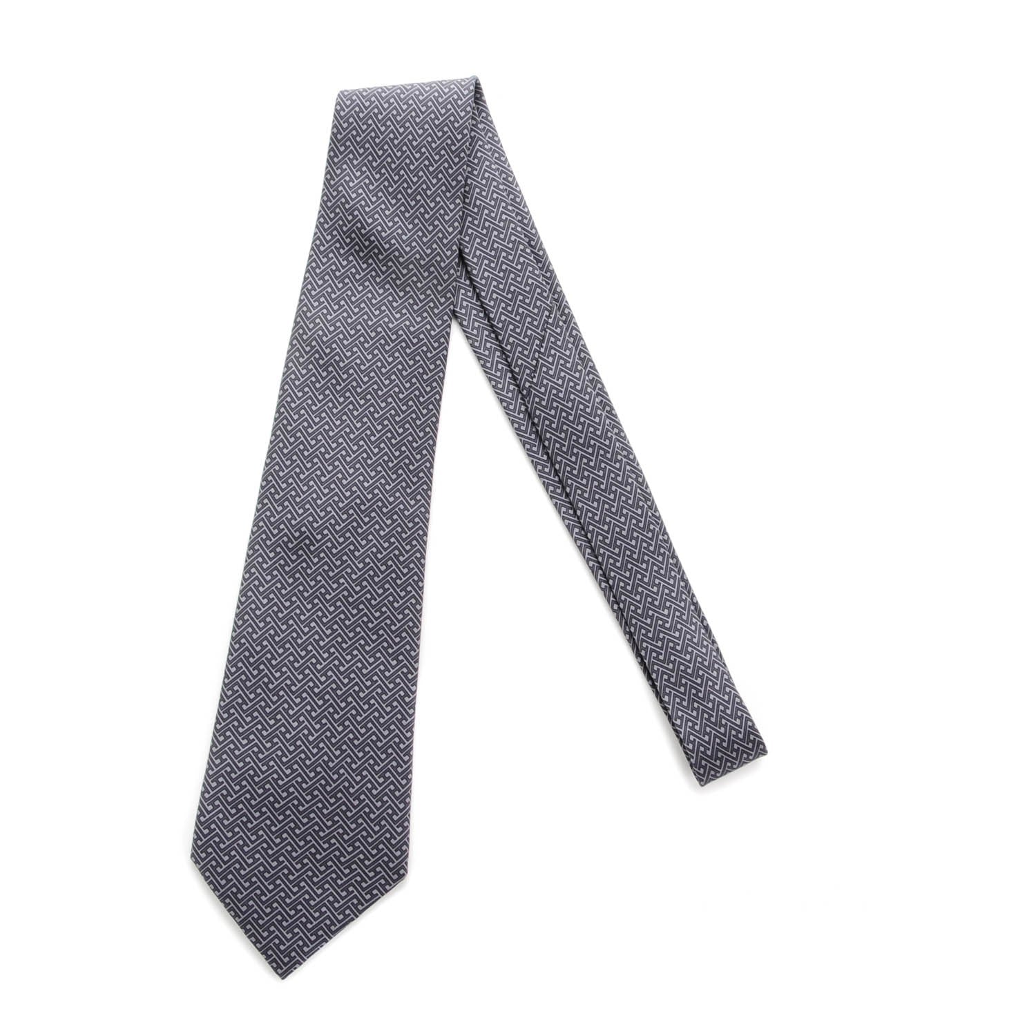 Hermes Printed Silk Mens Neck Tie 1 of 4