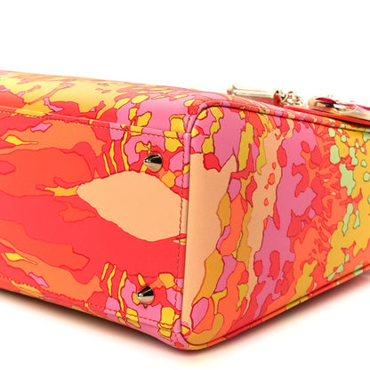 Christian Dior Calfskin Printed Woods All Over Medium Lady Dior Pink Multicolor 10 of 10