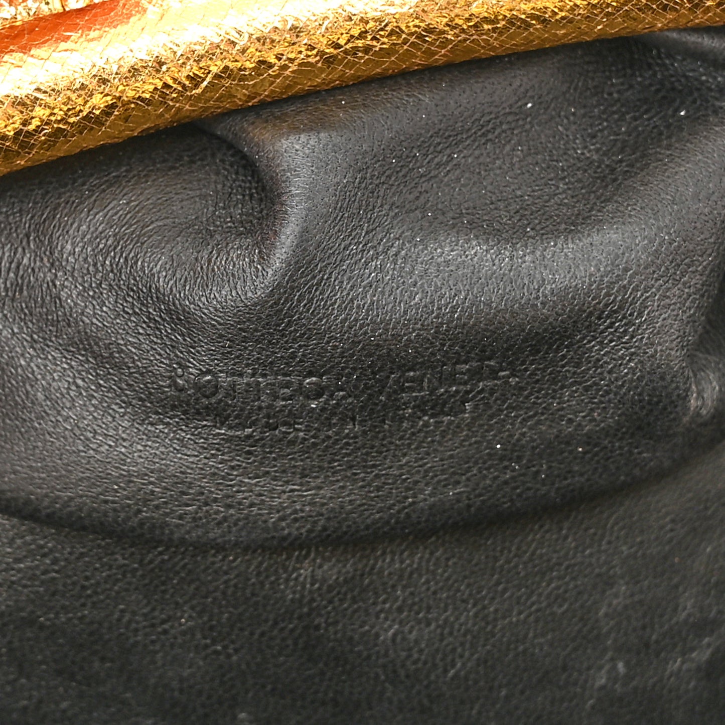 Metallic Nappa Intrecciato The Mini Pouch Gold