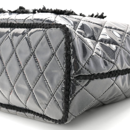 Chanel Vinyl Quilted Funny Tweed Tote Black 10 of 12