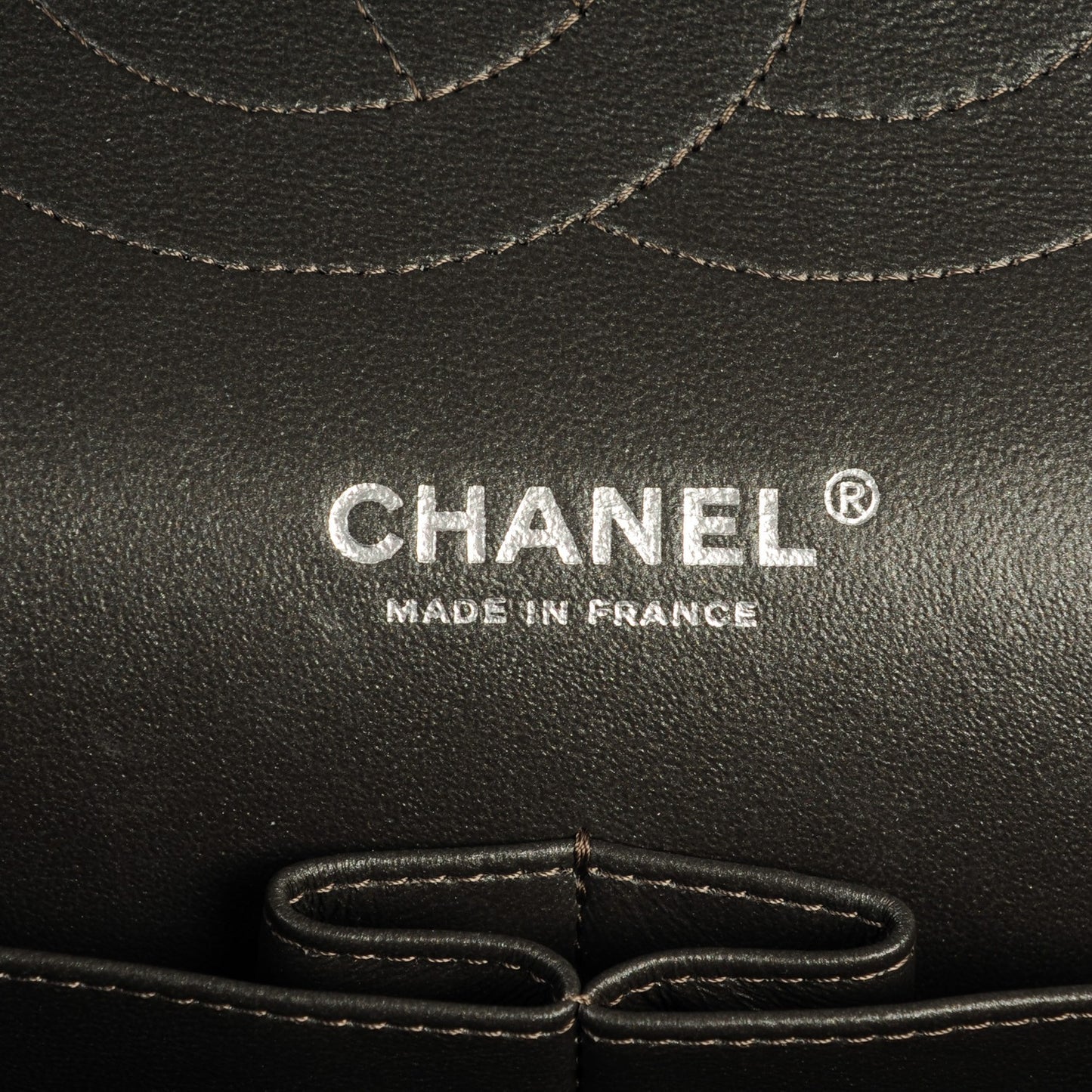 Metallic Caviar Quilted Jumbo Double Flap Dark Silver