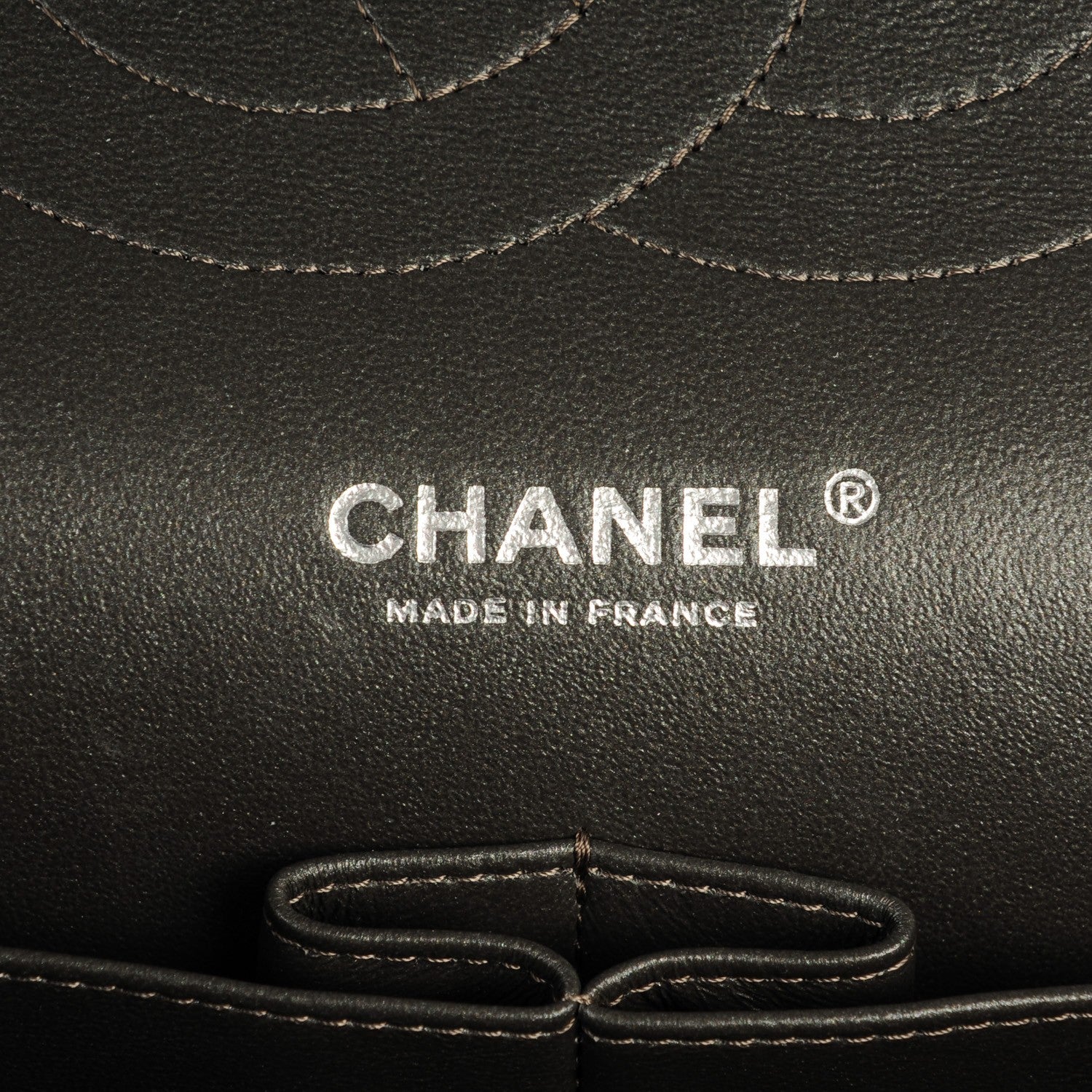 Chanel Metallic Caviar Quilted Jumbo Double Flap Dark Silver 8 of 9
