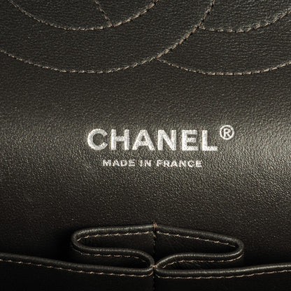 Chanel Metallic Caviar Quilted Jumbo Double Flap Dark Silver 8 of 9
