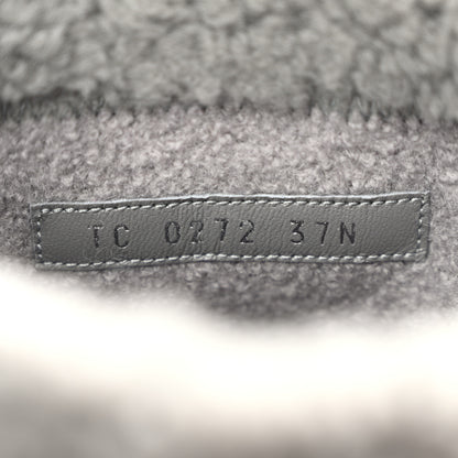 Louis Vuitton Suede Calfskin Shearling Snowdrop Flat Ankle Boot 37 Grey 9 of 9
