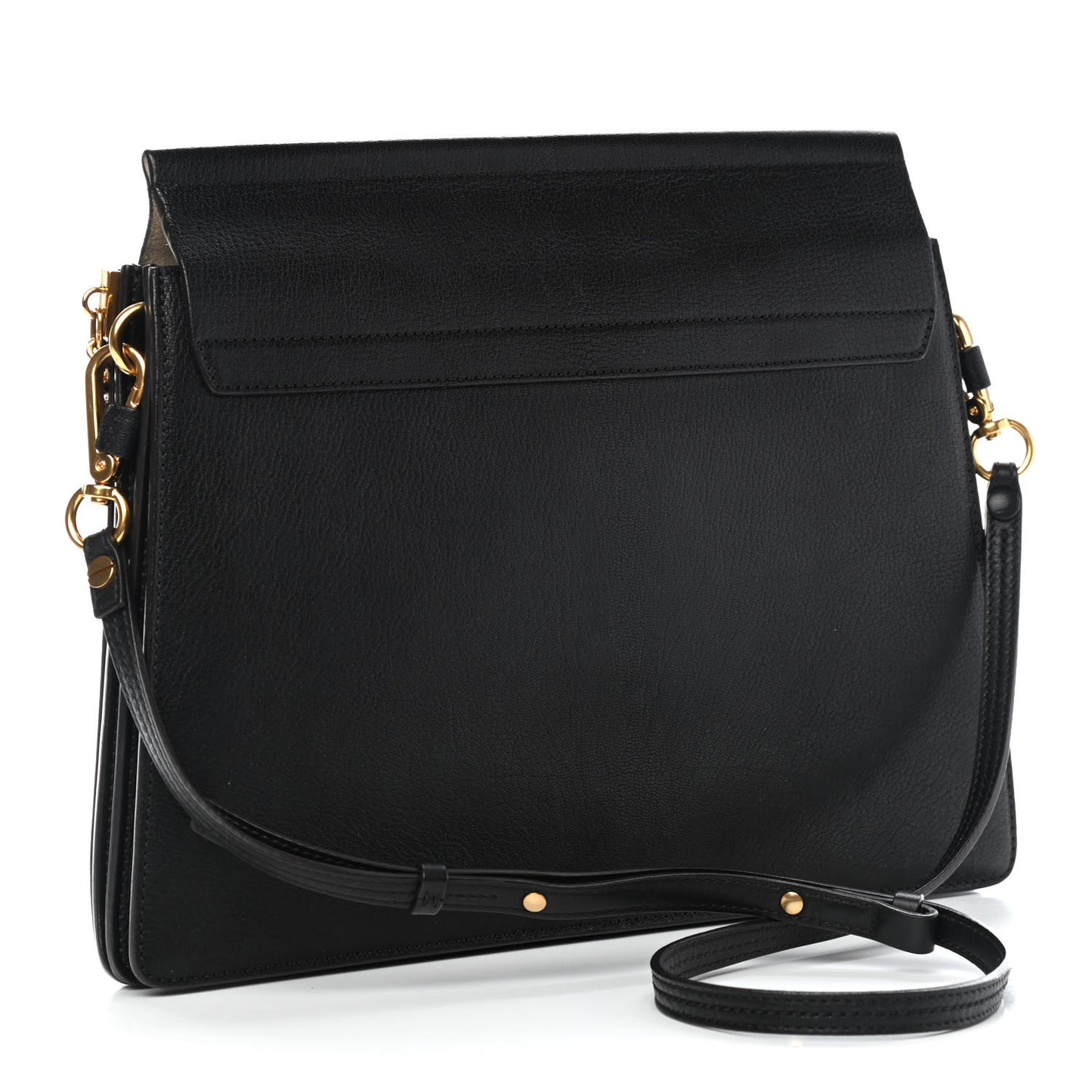 Calfskin Medium Faye Shoulder Bag Black